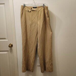 Lauren Ralph Lauren Devrouax Pants Tan Khaki | Women's 14 Classic Preppy Outdoor